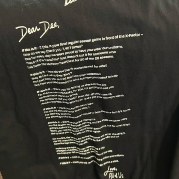 Phoenix Mercury Diana Taurasi Commemorative T-Shirt Extra Large - Picture 2 of 3